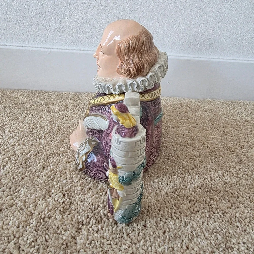 Fitz and Floyd William Shakespeare Teapot Literary Masters Limited Edition 1994